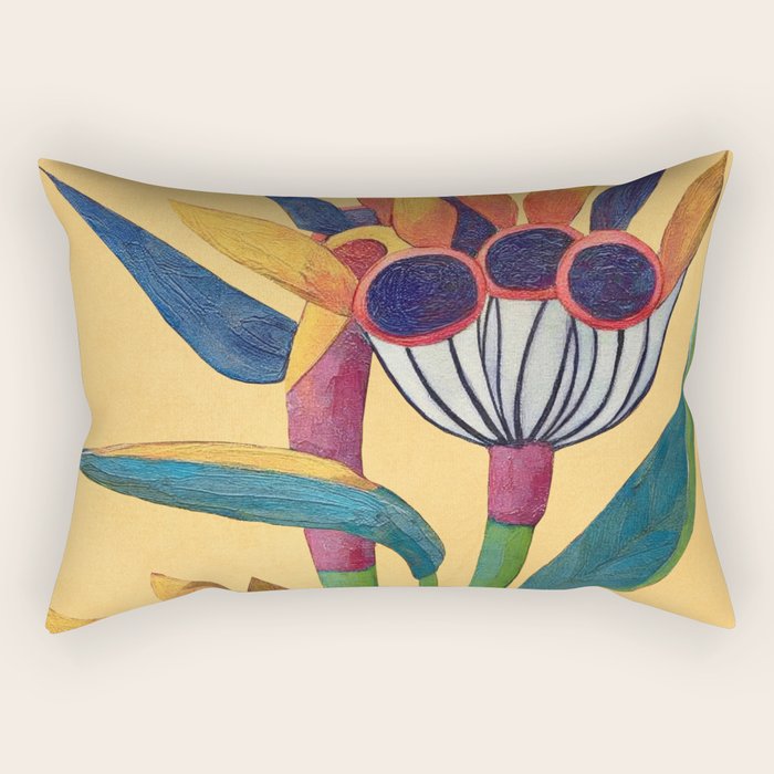 Bird of Paradise in Tropical Bloom Rectangular Pillow Gallery Image 2