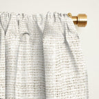 Peter the rabbit beige linen textured background Window Curtain Gallery Image 2