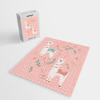 Lovely Llama on Pink Jigsaw Puzzle Gallery Image 2