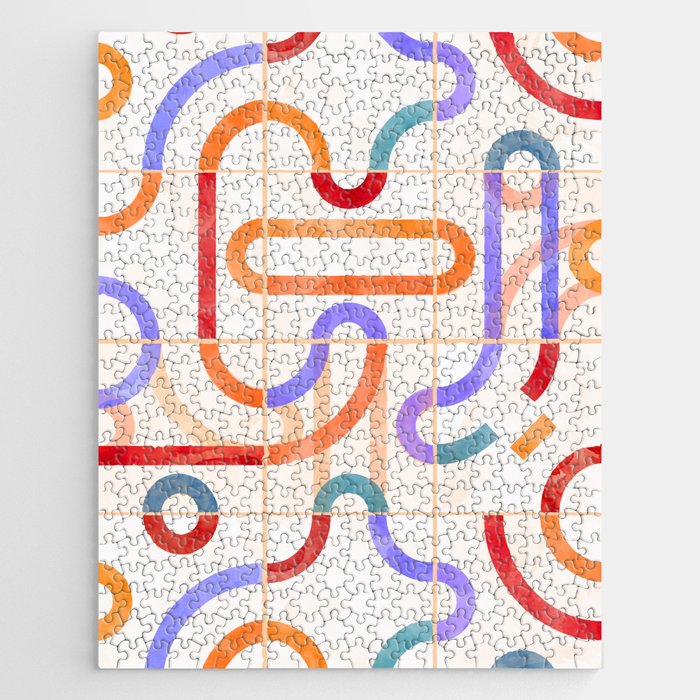 Colorful Curved Path Tiles G Jigsaw Puzzle Gallery Image 1