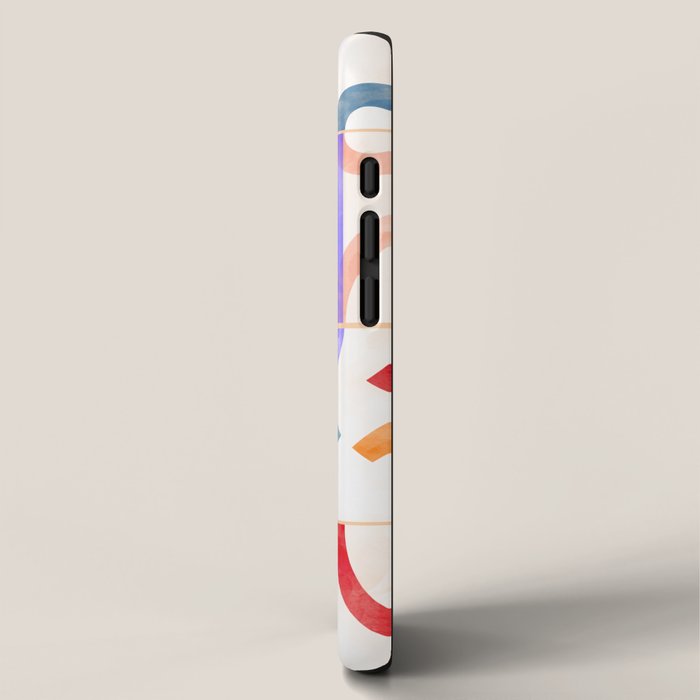 Colorful Curved Path Tiles G iPhone Case Gallery Image 2