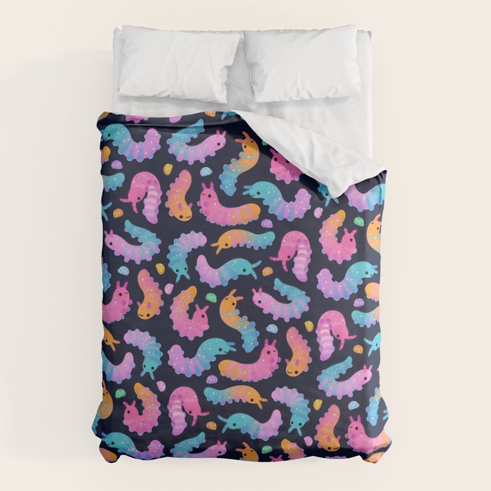 Sour velvet worm and Gummy water bear Duvet Cover Gallery Image 1
