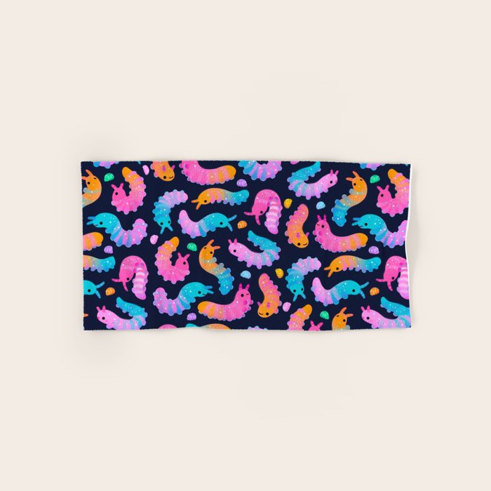 Sour velvet worm and Gummy water bear Bath Towel Gallery Image 1