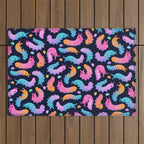 Sour velvet worm and Gummy water bear Outdoor Rug Gallery Image 1
