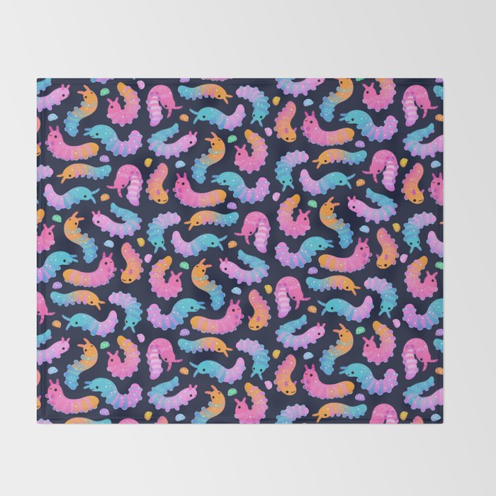 Sour velvet worm and Gummy water bear Throw Blanket Gallery Image 2
