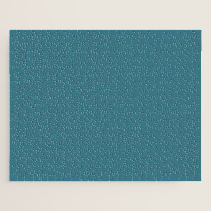 Solid Color Spring Teal Jigsaw Puzzle Gallery Image 1