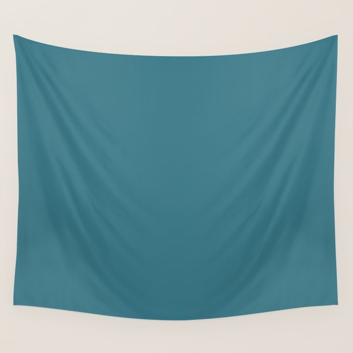 Solid Color Spring Teal Wall Tapestry Gallery Image 4