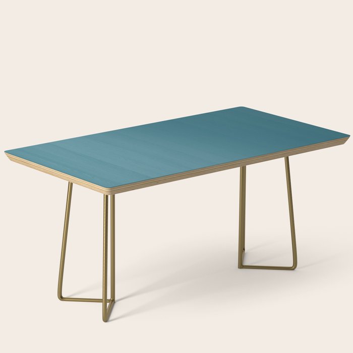 Solid Color Spring Teal Coffee Table Gallery Image 2