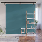 Solid Color Spring Teal Wall Mural Gallery Image 1