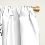 Monstera Leaf Line Drawing Window Curtain Gallery Image 2