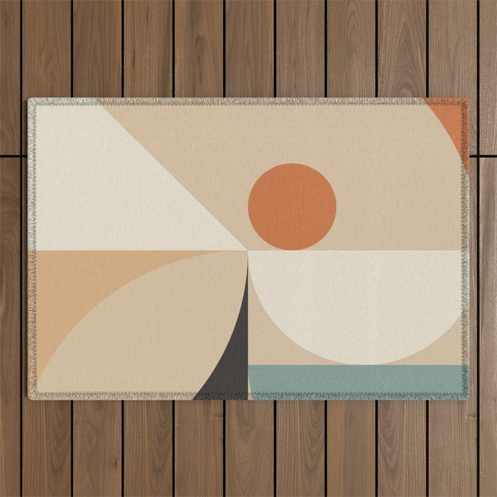 Mid Century 08B Outdoor Rug Gallery Image 1