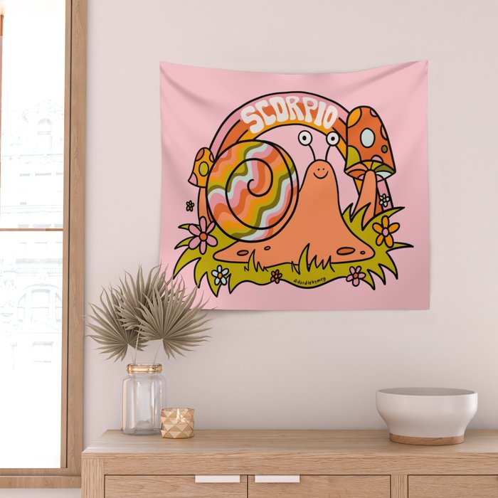 Scorpio Snail Wall Tapestry Gallery Image 2