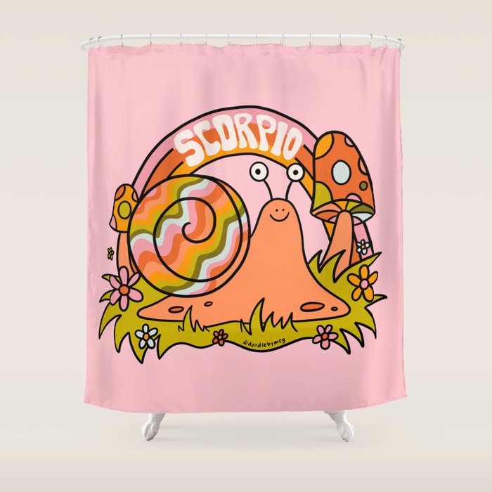 Scorpio Snail Shower Curtain Gallery Image 1