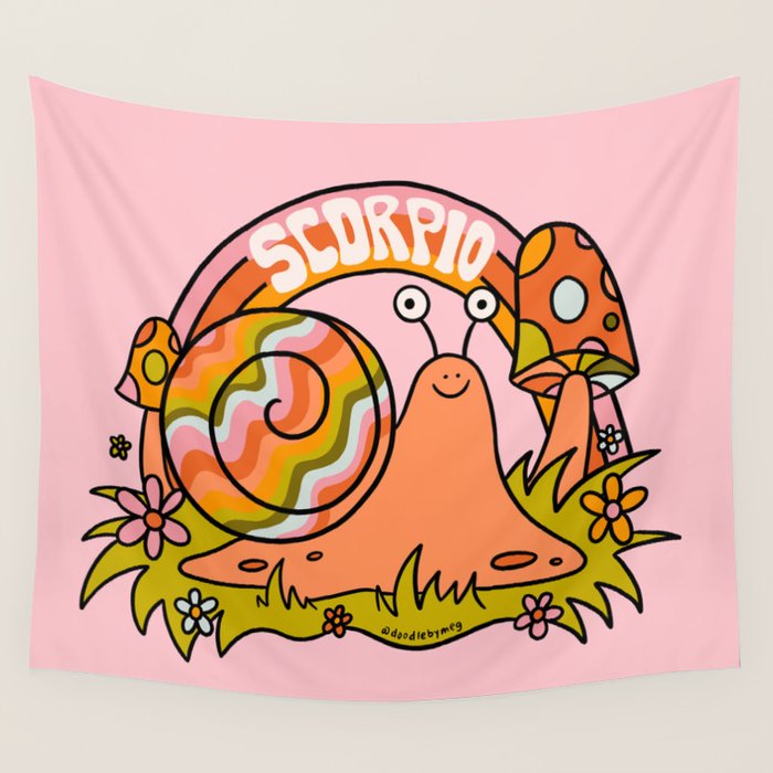 Scorpio Snail Wall Tapestry Gallery Image 1