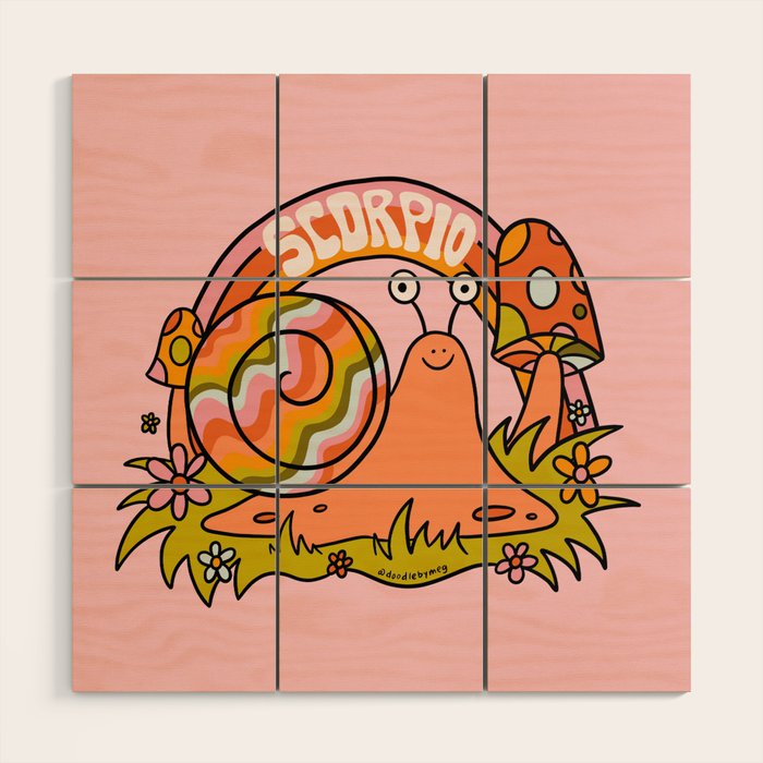 Scorpio Snail Wood Wall Art Gallery Image 1