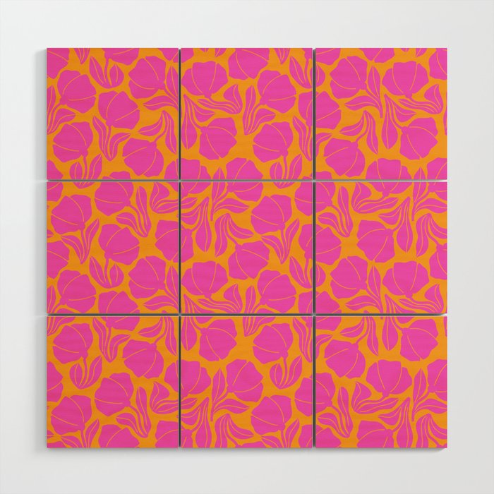 Boho Blooms - Hot Pink Wood Wall Art Gallery Image 1