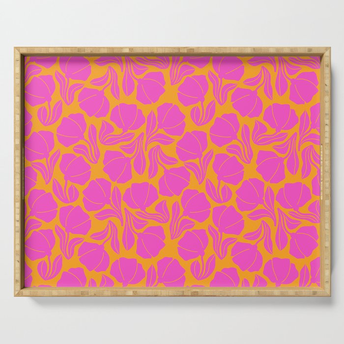 Boho Blooms - Hot Pink Serving Tray Gallery Image 1