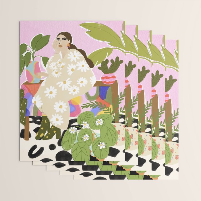 Hanging out with plants Wrapping Paper Gallery Image 3