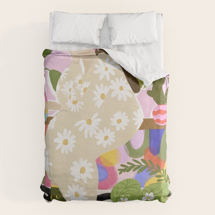 Hanging out with plants Duvet Cover Gallery Image 6