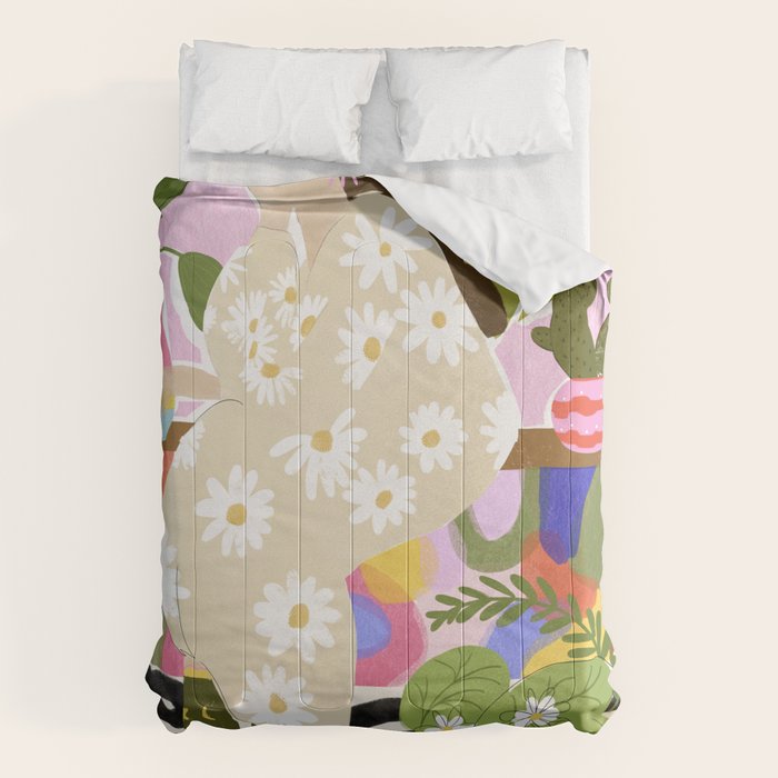 Hanging out with plants Comforter Gallery Image 1