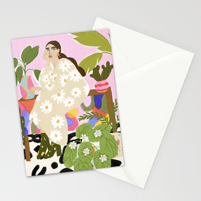 Hanging out with plants Stationery Card Gallery Image 2