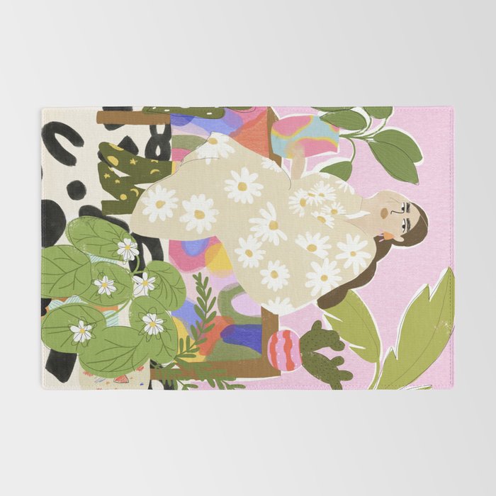 Hanging out with plants Rug Gallery Image 2
