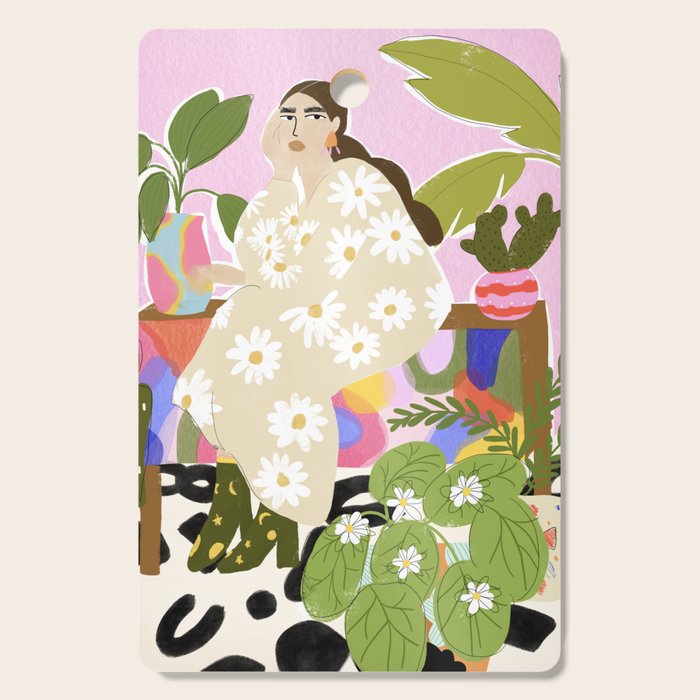 Hanging out with plants Cutting Board Gallery Image 1
