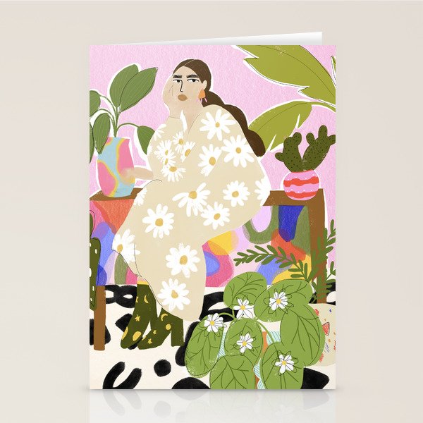 Hanging out with plants Stationery Card Gallery Image 1