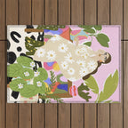 Hanging out with plants Outdoor Rug Gallery Image 1