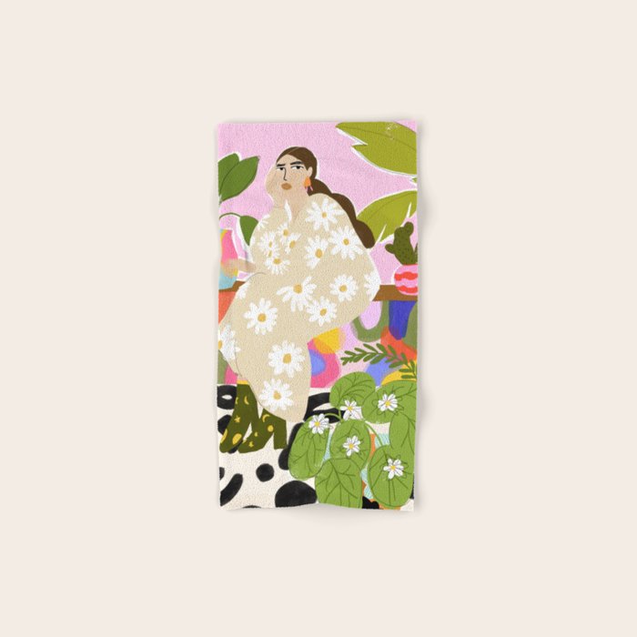 Hanging out with plants Bath Towel Gallery Image 1