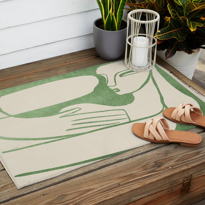 Abstract Female Figure 21 Outdoor Rug Gallery Image 2