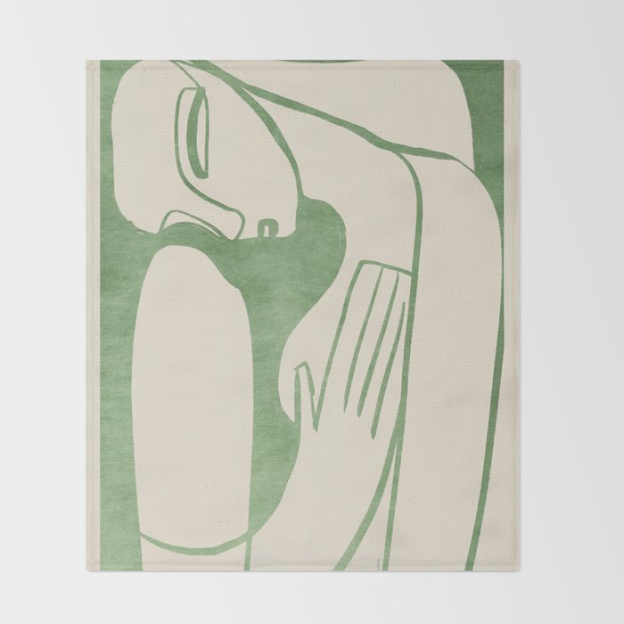 Abstract Female Figure 21 Throw Blanket Gallery Image 2
