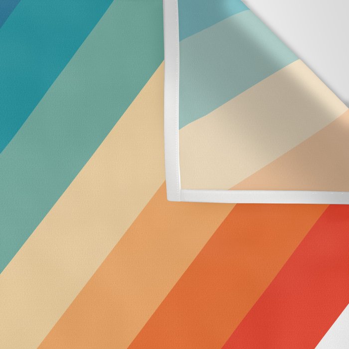 Retro 70s Stripe Colorful Rainbow Wall Tapestry Gallery Image 3