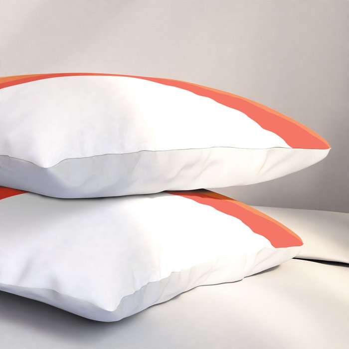 Retro 70s Stripe Colorful Rainbow Pillow Sham Gallery Image 3