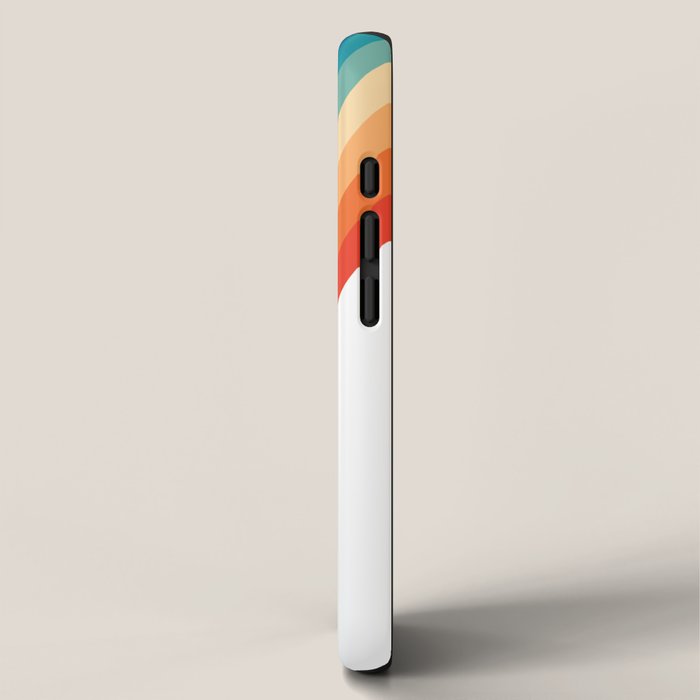 Retro 70s Stripe Colorful Rainbow iPhone Case Gallery Image 2