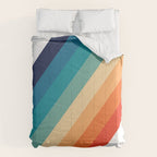Retro 70s Stripe Colorful Rainbow Comforter Gallery Image 6