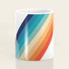 Retro 70s Stripe Colorful Rainbow Coffee Mug Gallery Image 4