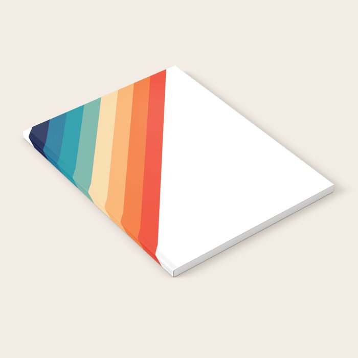 Retro 70s Stripe Colorful Rainbow Notebook Gallery Image 1