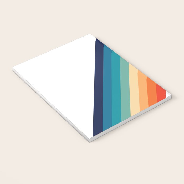 Retro 70s Stripe Colorful Rainbow Notebook Gallery Image 3