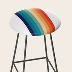 Retro 70s Stripe Colorful Rainbow Stool Gallery Image 2