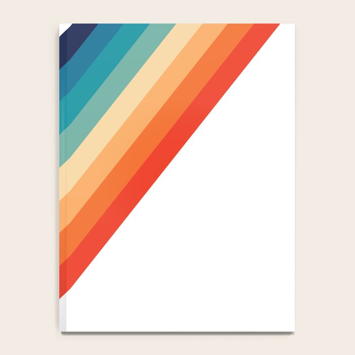 Retro 70s Stripe Colorful Rainbow Notebook Gallery Image 4