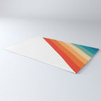 Retro 70s Stripe Colorful Rainbow Rug Gallery Image 3