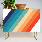 Retro 70s Stripe Colorful Rainbow Credenza Gallery Image 1