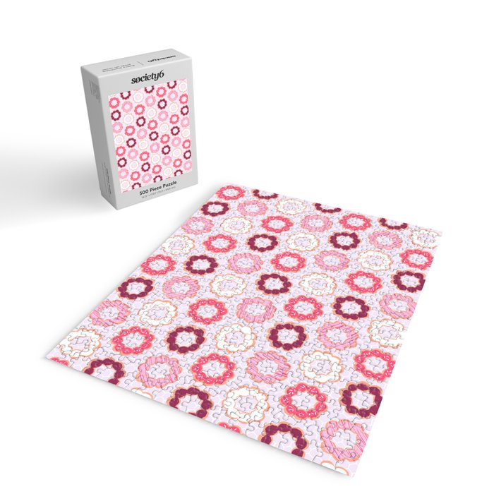 Mochi Donuts Pattern Jigsaw Puzzle Gallery Image 2