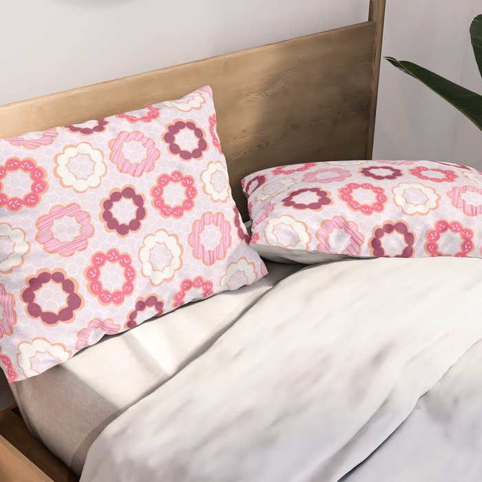 Mochi Donuts Pattern Pillow Sham Gallery Image 2