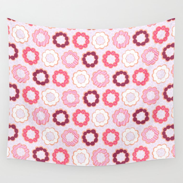 Mochi Donuts Pattern Wall Tapestry