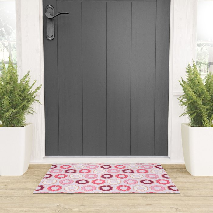 Mochi Donuts Pattern Welcome Mat Gallery Image 3