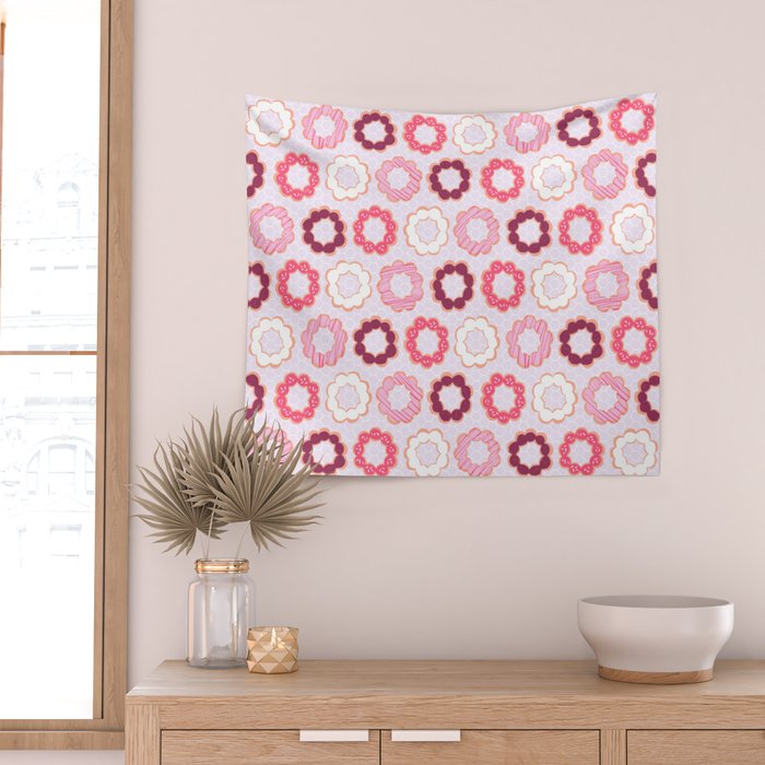 Mochi Donuts Pattern Wall Tapestry Gallery Image 2
