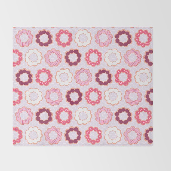 Mochi Donuts Pattern Throw Blanket Gallery Image 2