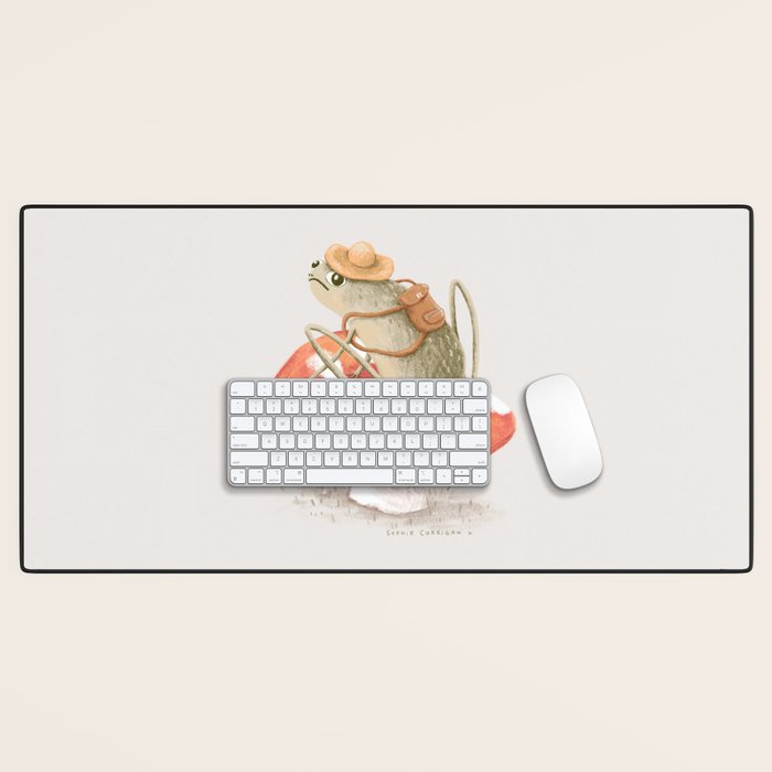 Awkward Toad Ready for Adventure Desk Mat Gallery Image 1